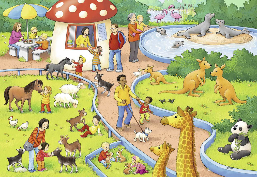 Ravensburger - A Day at the Zoo Puzzle 2x24 pieces - Ravensburger Australia & New Zealand