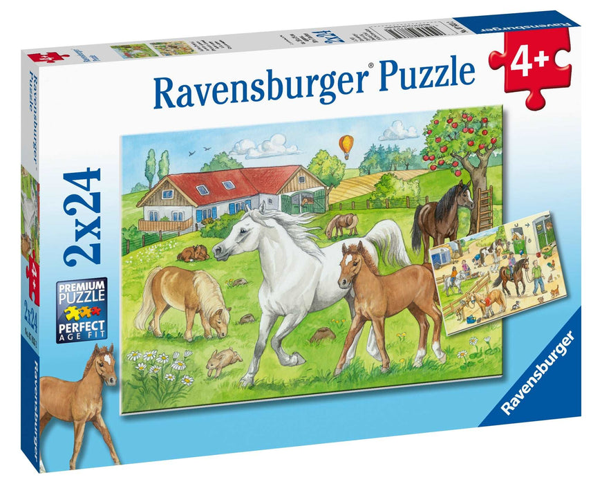 Ravensburger - At the Stables Puzzle 2x24 pieces - Ravensburger Australia & New Zealand