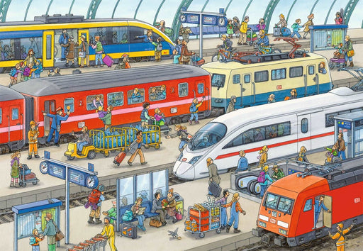 Ravensburger - Busy Train Station Puzzle 2x24 pieces - Ravensburger Australia & New Zealand