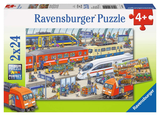 Ravensburger - Busy Train Station Puzzle 2x24 pieces - Ravensburger Australia & New Zealand