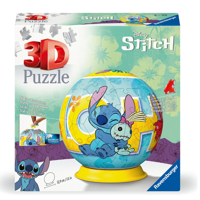3D Puzzleball Stitch 72p - Ravensburger Australia & New Zealand