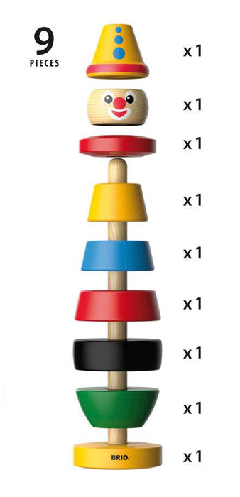 BRIO - Stacking Clown 9 pieces - Ravensburger Australia & New Zealand