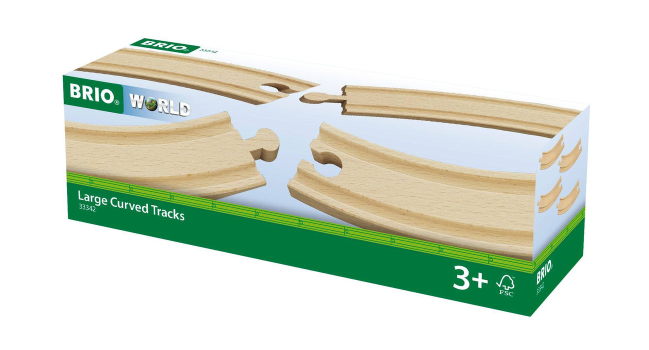 BRIO - Large Curved Tracks 4 pieces - Ravensburger Australia & New Zealand