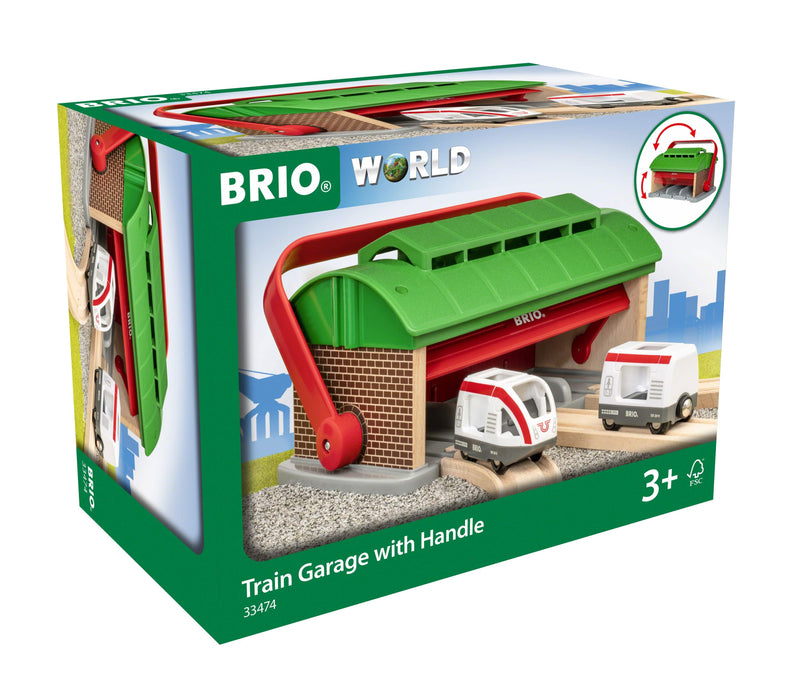 BRIO - Train Garage w Handle 3 pieces - Ravensburger Australia & New Zealand