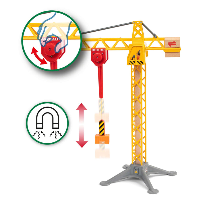 BRIO - Construction Crane w Lights 5 pieces - Ravensburger Australia & New Zealand