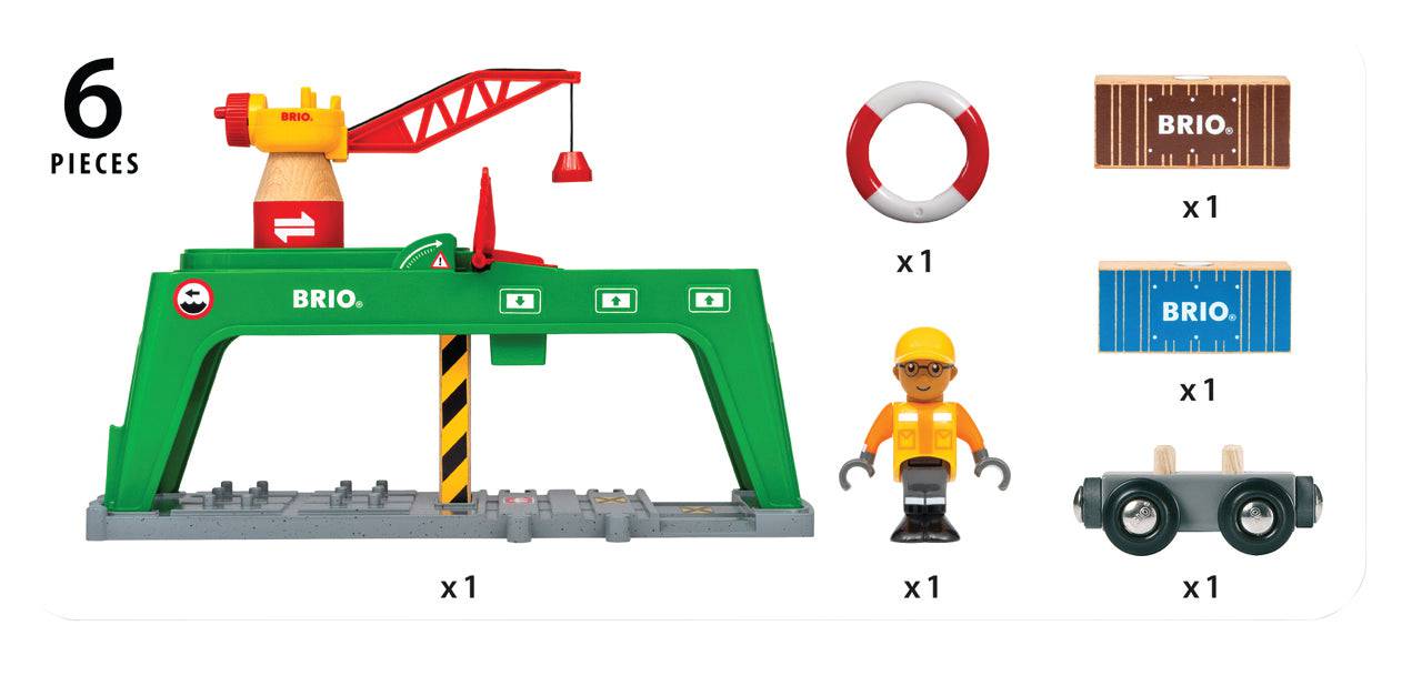 BRIO - Container Crane 6 pieces - Ravensburger Australia & New Zealand