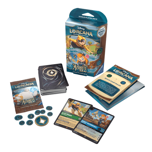 Disney Lorcana S6 Azurite Sea Starter Deck: Emberald & Sapphire - Ravensburger Australia & New Zealand