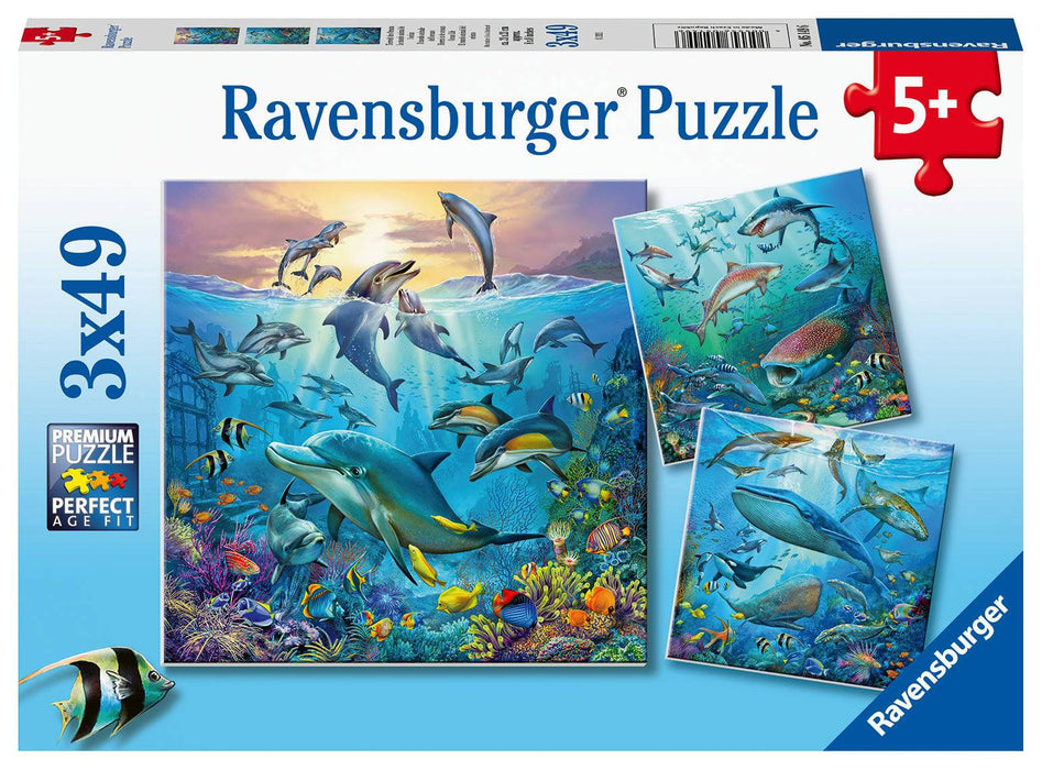 Ravensburger - Ocean Life Puzzle 3x49 pieces - Ravensburger Australia & New Zealand