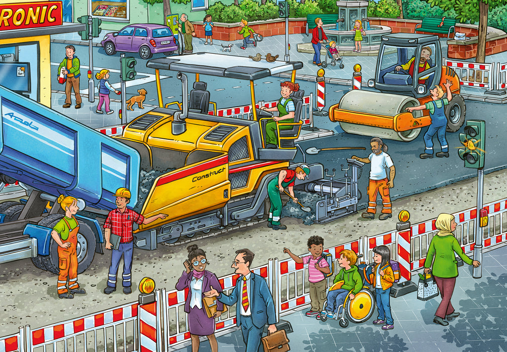 Ravensburger - Road works 2x12 pieces - Ravensburger Australia & New Zealand