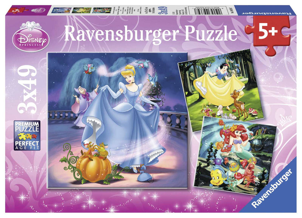 Ravensburger - Disney Snow White Cinderella Ariel 3x49 pieces - Ravensburger Australia & New Zealand