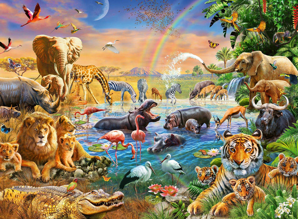 Ravensburger - Savannah Jungle Waterhole 100 pieces - Ravensburger Australia & New Zealand