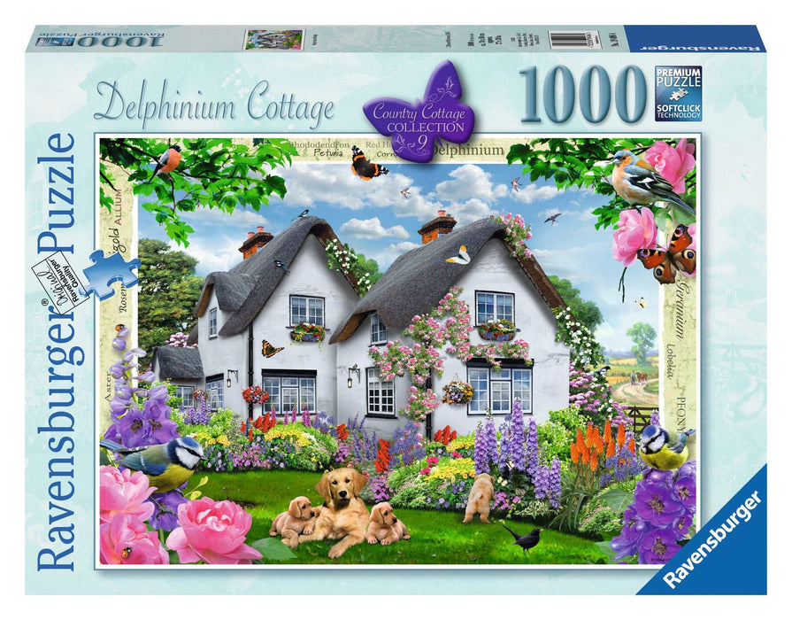 Ravensburger - Delphinium Country Cottage 1000 pieces - Ravensburger Australia & New Zealand