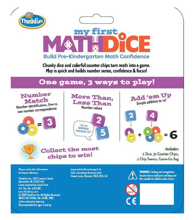 ThinkFun - My First Math Dice - Ravensburger Australia & New Zealand