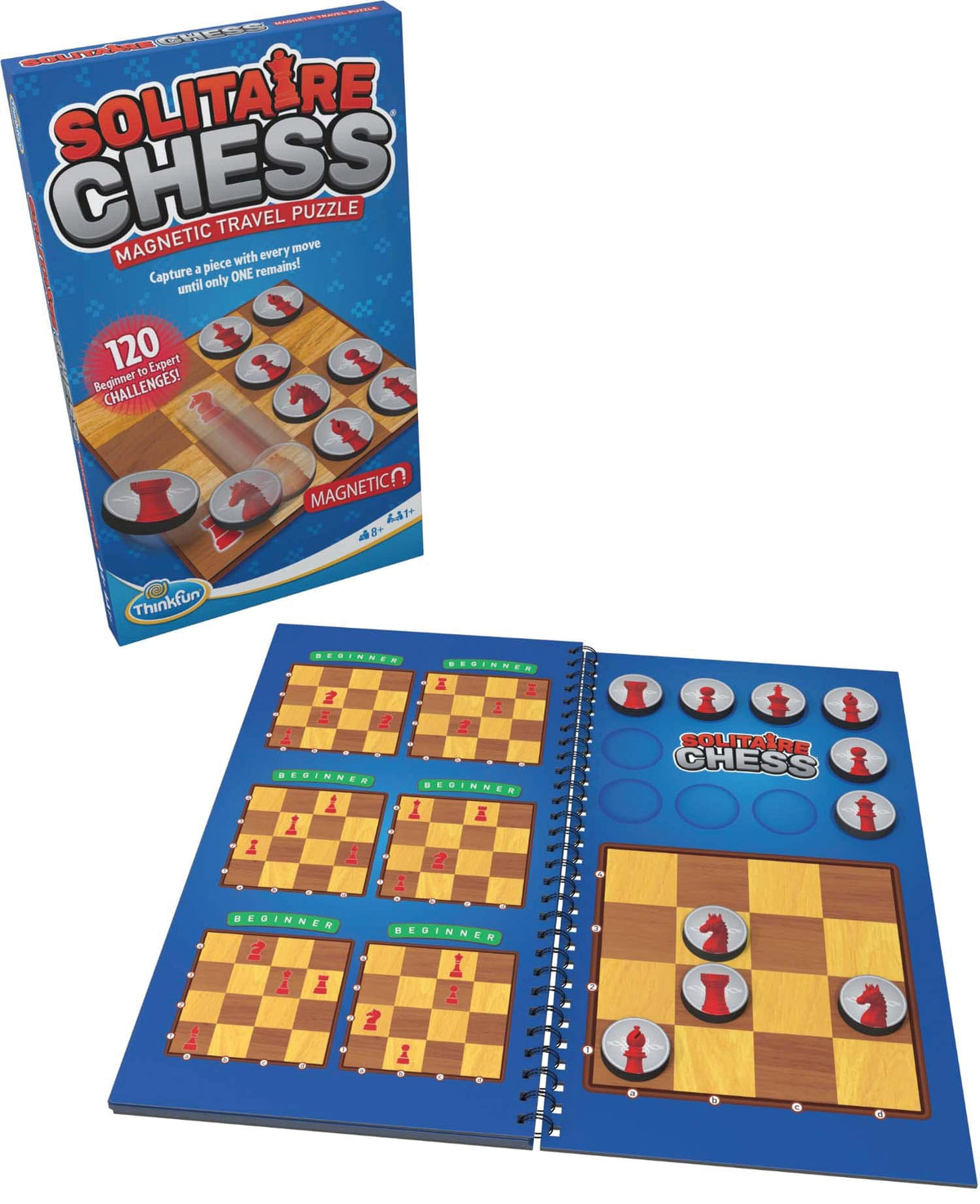 ThinkFun - Solitaire Chess Magnetic Travel Game